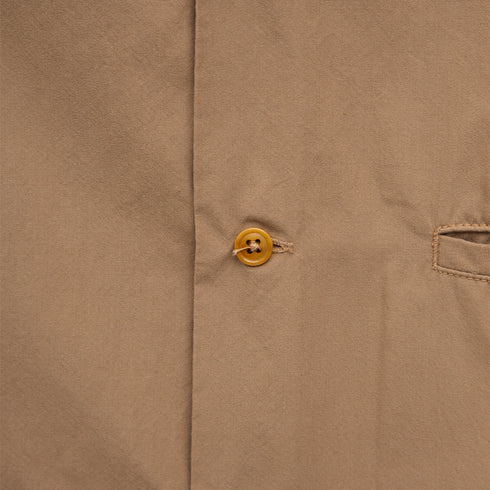 Nanamica Open Collar Wind H/S Shirt Camel SUGS340E Degli Uberti